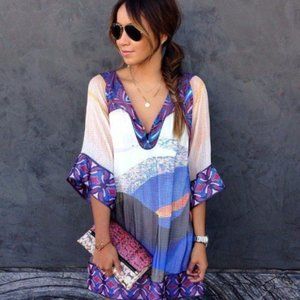 NWT DVF - vail printed silk tunic dress